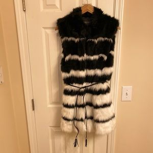 Faux fur plus size vest